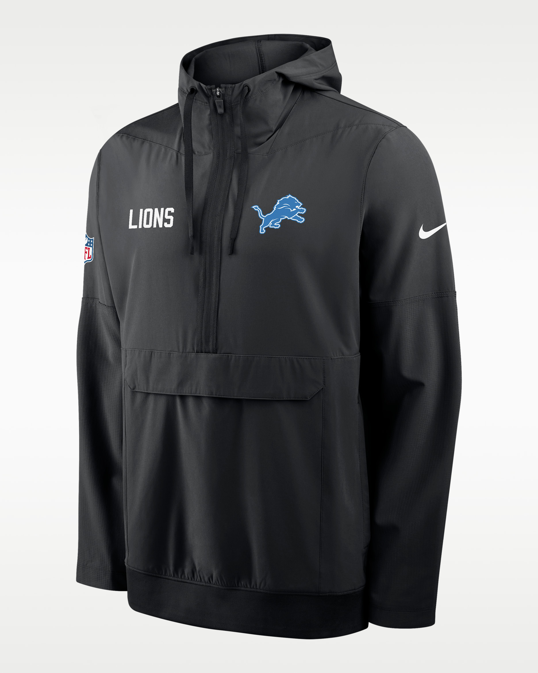 Detroit Lions Alt Option Route Anorak Men's Nike NFL 1/2-Zip
